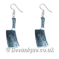 Cleaver Metal Earrings - Click Image to Close
